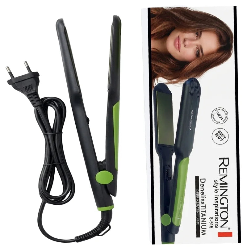 REMINGTON S-515 Hair Straightener & Curler | Deep Keratin Fixing | Deneliss Titanium | Adjustable Temperature | For All Hair Types