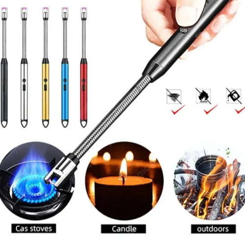 USB Rechargeable Flameless Arc Lighter | Flexible & Windproof Electric Wand Lighter