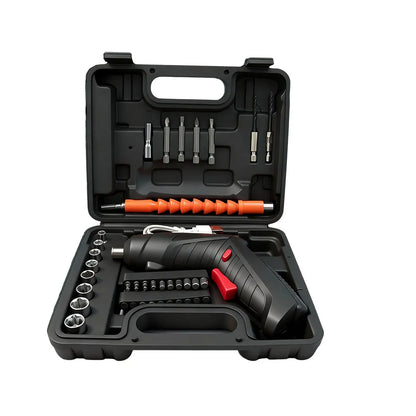 47-Piece Foldable Wireless Electric Screwdriver Kit with Adjustable Torque & USB Charging