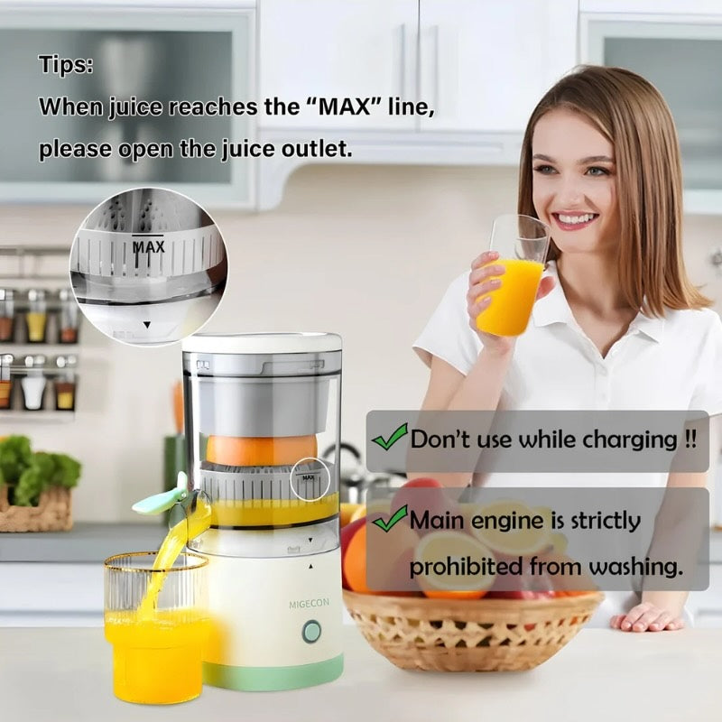 Portable Electric Citrus Juicer | USB Rechargeable Hands-Free Fruit Extractor for Fresh Juice Anywhere