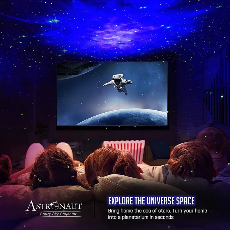 Astronaut Star Projector Night Light | Bring the Galaxy to Your Room | LED Nebula & Starry Sky Projection