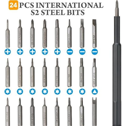 24-in-1 Magnetic Precision Screwdriver Repair Kit