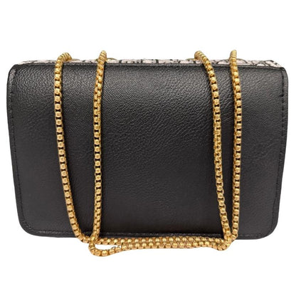 Black | Dior Oblique Canvas & Leather Flap Clutch | Luxury Designer Handbag for Women