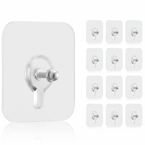 4 PCs Punch-Free Screw Hanger | Non-Marking Wall Hook Stickers | Heavy-Duty Picture & Decor Holder