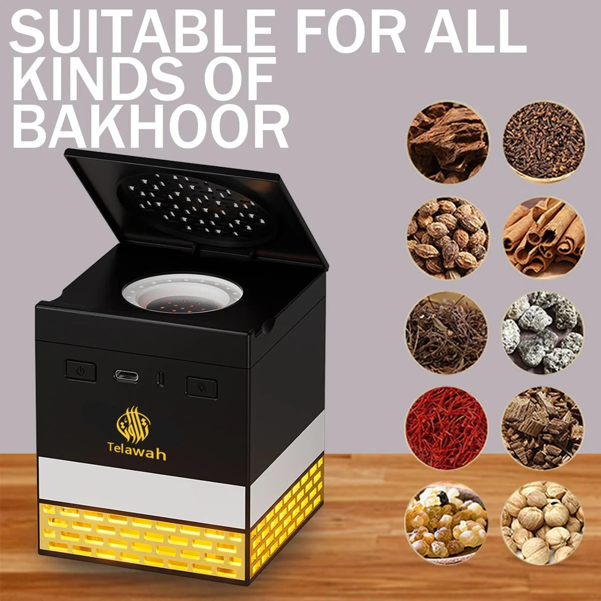 Telawah - Portable Electric Incense Bakhoor Burner