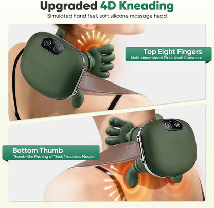 Neck & Shoulder Kneading Massager | Model BLD- 893 | Wireless Shiatsu Deep Kneading Massager with Heat | For Neck, Shoulders, Back & Body Relaxation