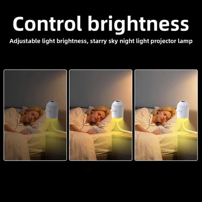 2-in-1 USB Galaxy Star Projector Night Light | 6 Projection Lenses | Adjustable Brightness Starry Sky & Night Lamp