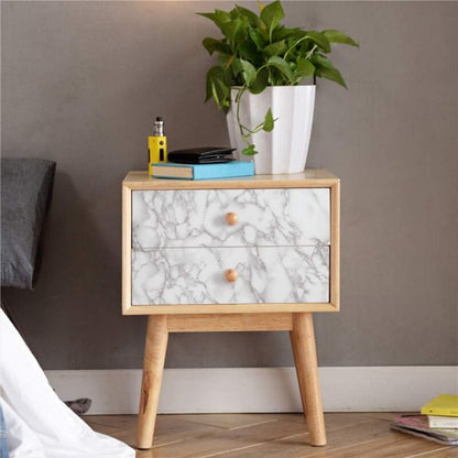 White & Dark Grey | Marble Sheet Sticker 60x200cm | Waterproof Self-Adhesive PVC Wallpaper for Furniture Walls
